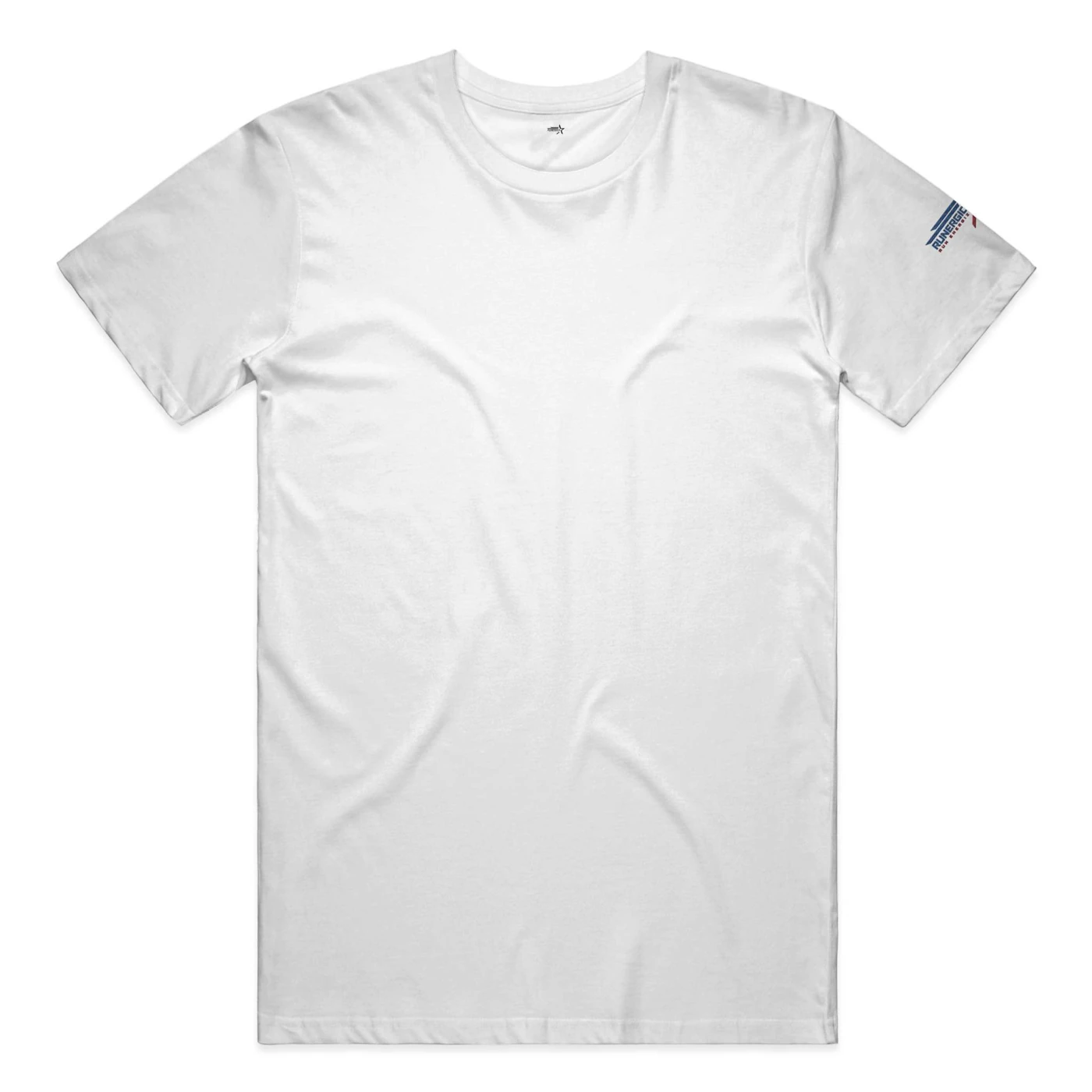 White RunErgics Crew Tee — original product photograph