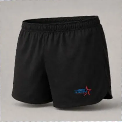 Black RunErgics running shorts